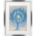 Arbre bleu en flammes