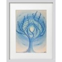 Arbre bleu en flammes