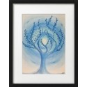 Arbre bleu en flammes