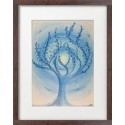 Arbre bleu en flammes