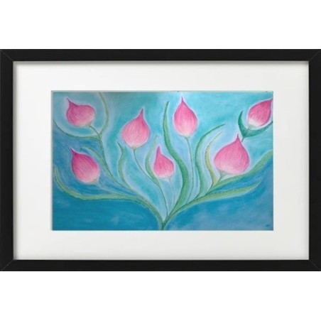 Bouquet boutons roses imaginaires