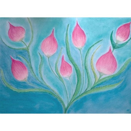 Bouquet boutons roses imaginaires