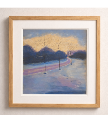 Sentiers d'hiver au crépuscule